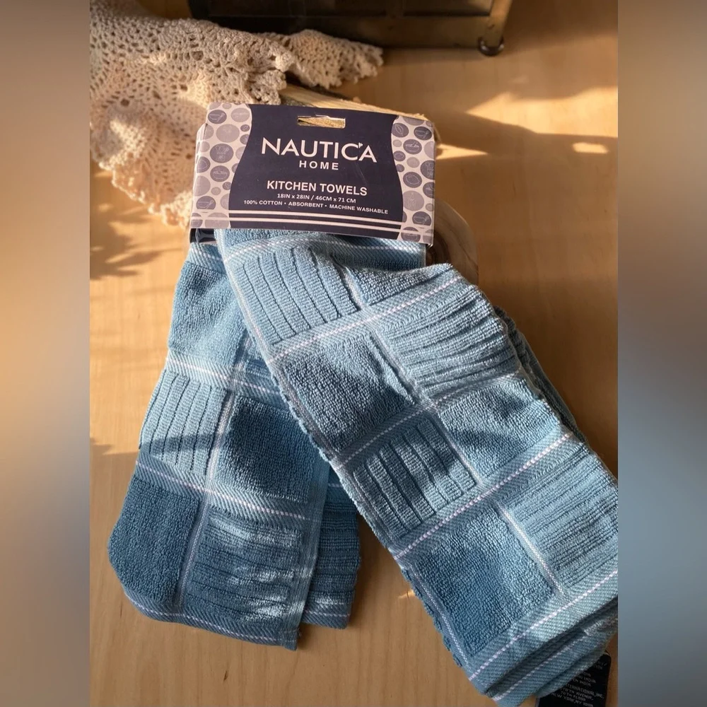 Nautica Home Blue Kitchen Towels